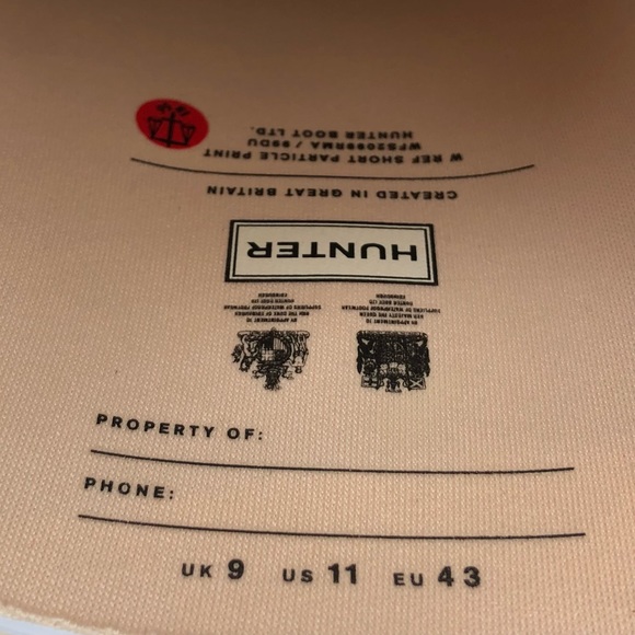 NWOB Hunter Original Refined Short Particle Print Rainboot - Picture 8 of 8